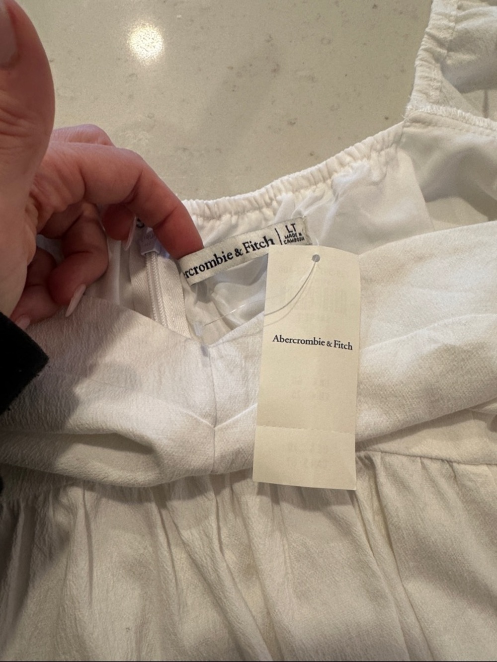 NWT Abercrombie & Fitch Linen Mini Dress Size Large - Picture 4 of 6